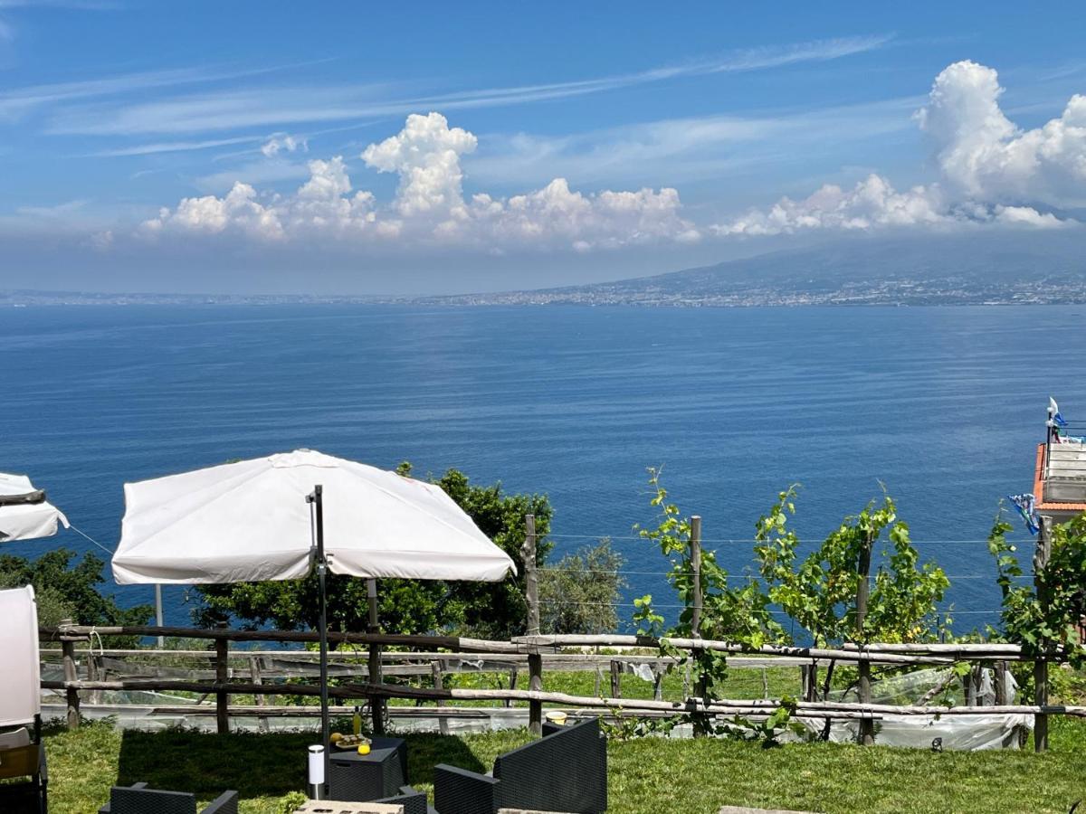 Villa La Badia Montechiaro - Breathtaking View Of Sorrento Coast Vico Equense Exterior foto