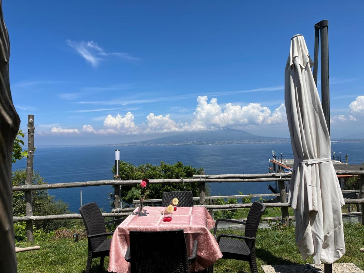 Villa La Badia Montechiaro - Breathtaking View Of Sorrento Coast Vico Equense Exterior foto
