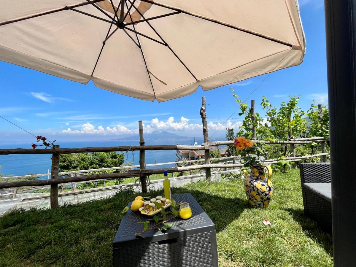 Villa La Badia Montechiaro - Breathtaking View Of Sorrento Coast Vico Equense Exterior foto