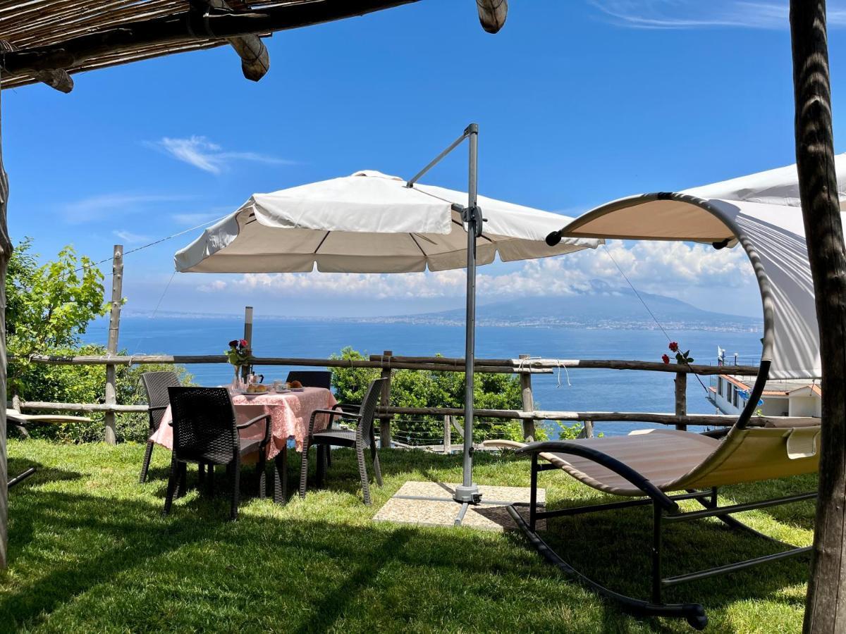 Villa La Badia Montechiaro - Breathtaking View Of Sorrento Coast Vico Equense Exterior foto