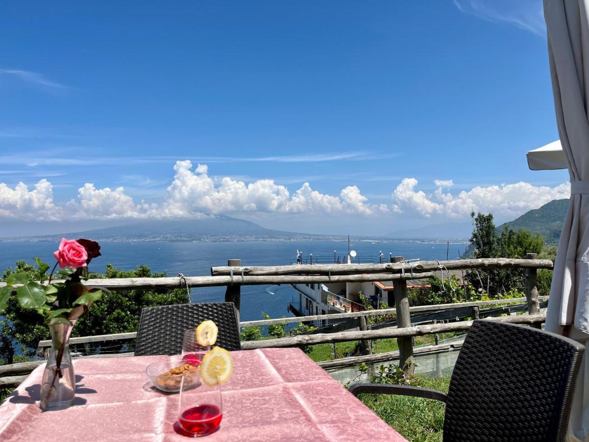 Villa La Badia Montechiaro - Breathtaking View Of Sorrento Coast Vico Equense Exterior foto