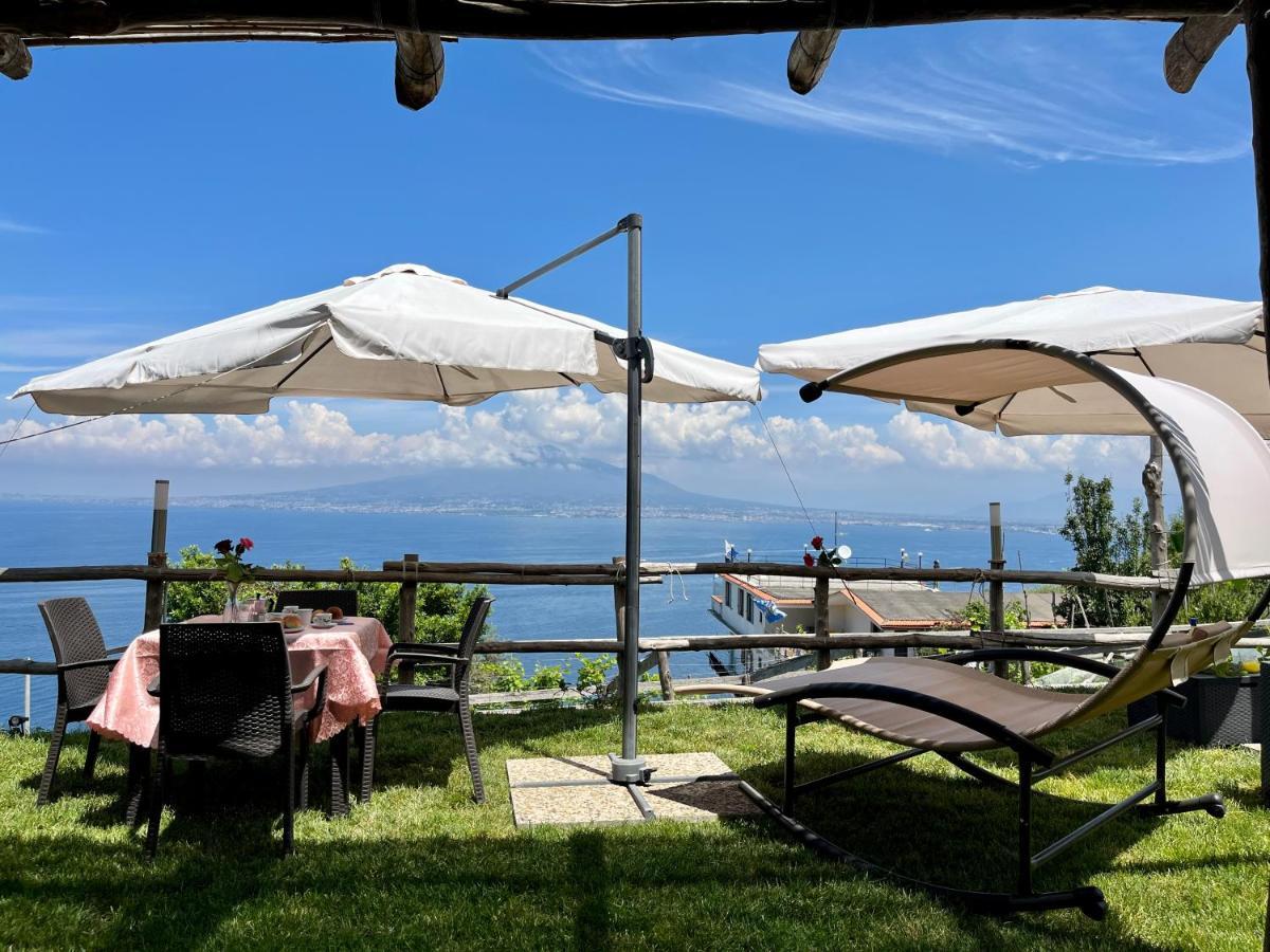 Villa La Badia Montechiaro - Breathtaking View Of Sorrento Coast Vico Equense Exterior foto